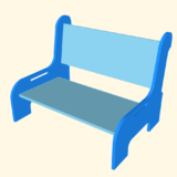 Hamzah bench blue