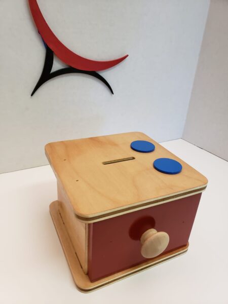 wooden infants coin box