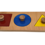 3 shapes puzzle - montessori wooden early learning shapes puzzle