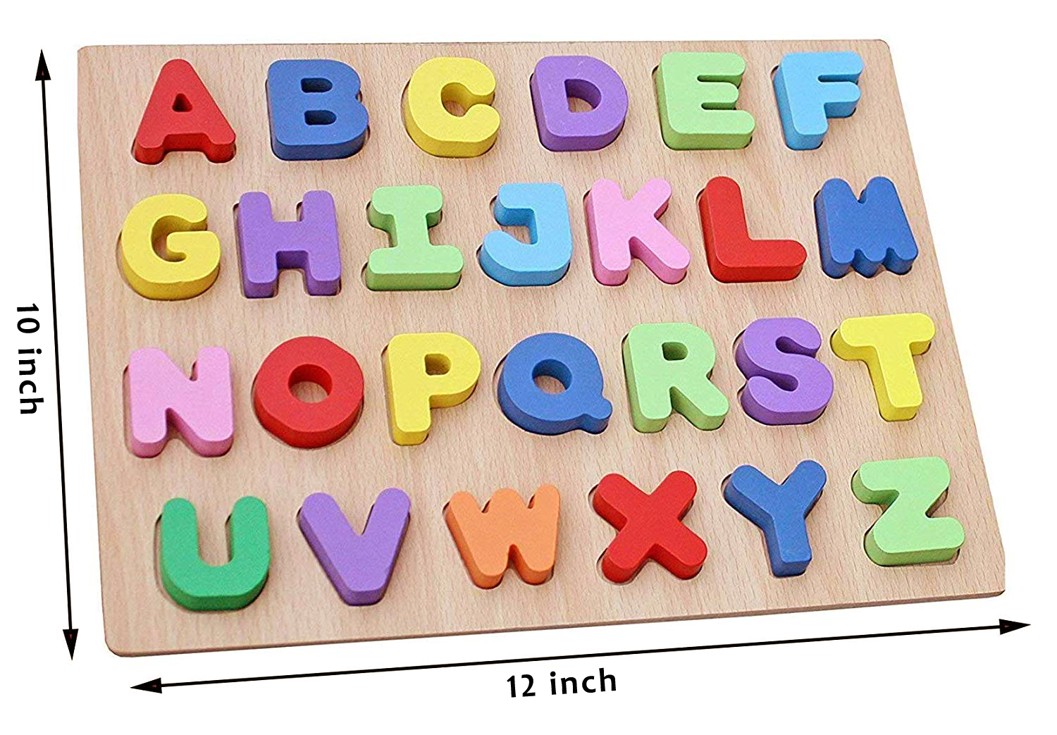  Alphabet  Letters Puzzle  Montessori Wooden Uppercase 