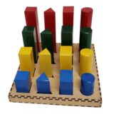 montessori wooden shapes ladder puzzle