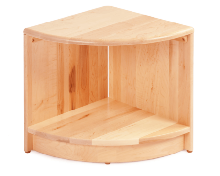 montessori wooden corner shelf