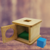 montessori imbucare box with cube prism