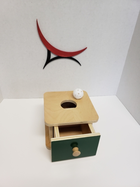wooden object permanence box infants