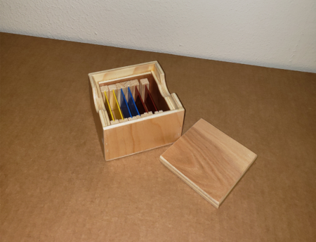 montessori wooden color tablets box