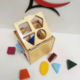 Wooden shapes sorting puzzle for toddlers