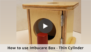 How to use Montessori Imbucare box with thin cylinder prism