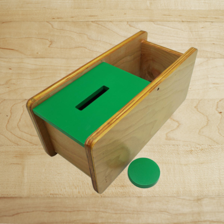 flip llid -coin imbucare box montessori object permanence box houston texas
