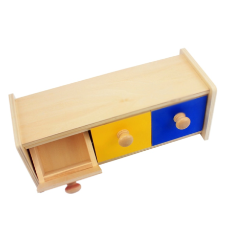 montessori infants colored toys box