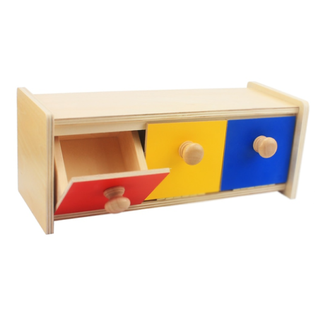 montessori colored baby toy box