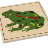 montessori wooden frog puzzle