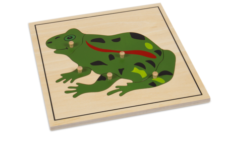montessori wooden frog puzzle