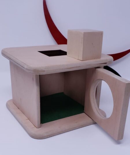 Montessori cube prism imbucare box