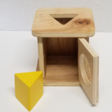 montessori imbucare box with triangle prism