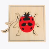 montessori wooden ladybug puzzle