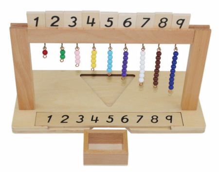 Montessori wooden beads hanger 1 to 9