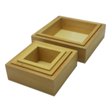 montessori wooden square sorting boxes
