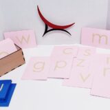 Wooden montessori lowercase letters - sandpaper