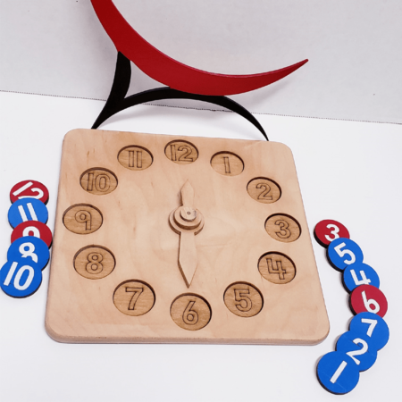 montessori time clock - wooden handmade clock learning