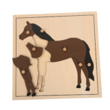 montessori wooden horse puzzle