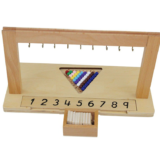 montessori wooden beads hanger