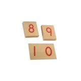 montessori number cards, printed wooden numerals