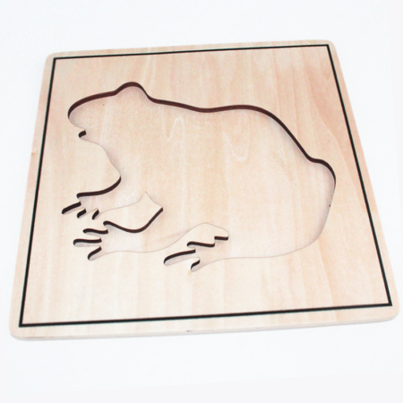 Montessori wooden frog puzzle