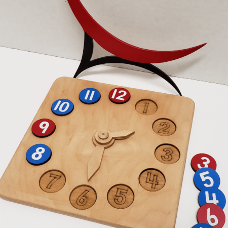 Montessori time clock - Wooden Learning Clock