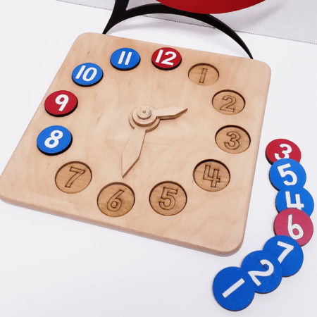 Montessori time clock sorting game