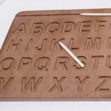 Wooden alphabet tracing board for toddlers