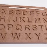 montessori tracing board - uppercase letters