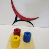 Montessori infants rings on 3 dowels