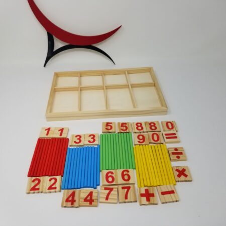 montessori counting tool with counting sticks