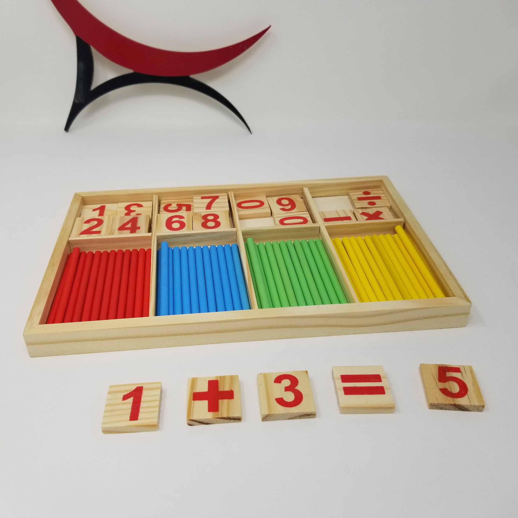 Montessori Toddler Counting Peg Board Box with Number- Wooden Counting Box  Toys for Toddlers 1-3,Montessori Math Manipulatives Materials and