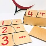 montessori number puzzle - math number matching cards