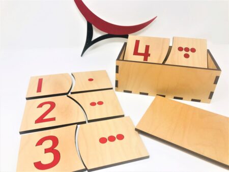 montessori number puzzle - math number matching cards