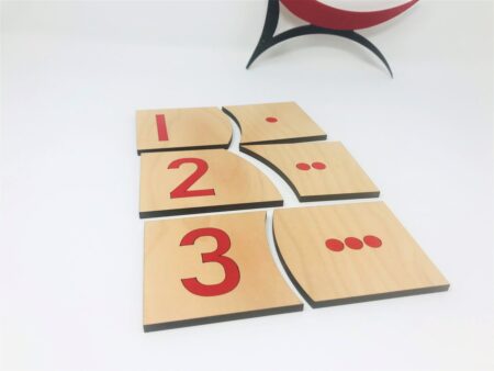 Montessori math number matching puzzle for toddlers