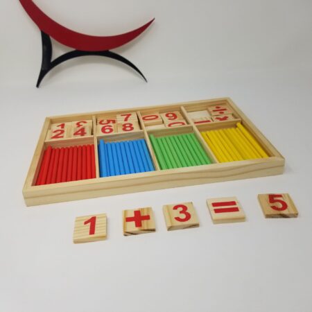 montessori number tiles with counting rods