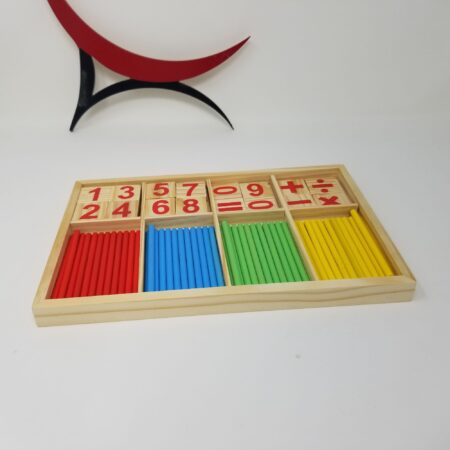 montessroi counting rods with number tiles