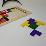 wooden blocks puzzle colorful shapes