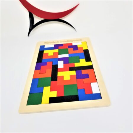 wooden tetris puzzle - wooden tangram puzzle for kids