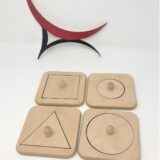 montessori geometric shapes waxed