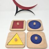 montessori geometric shapes - single shape puzzle