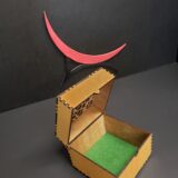wooden favor box with felt fabric inlay