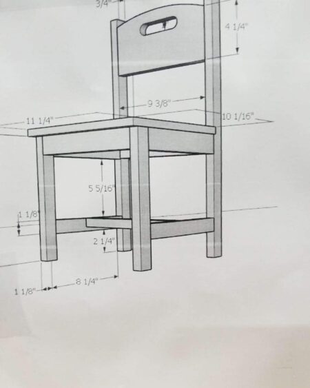 toddler chair - dimensions