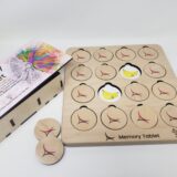 wooden memory game tablet tiles matching
