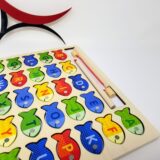 Colorful magnetic fish game for children's cognitive development