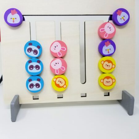 Educational wooden matching game for kids