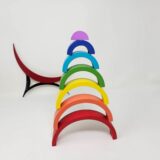 Handmade Wooden Rainbow Stacker for Kids