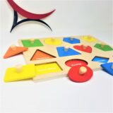 Montessori-inspired multishapes puzzle for toddlers and preschoolers